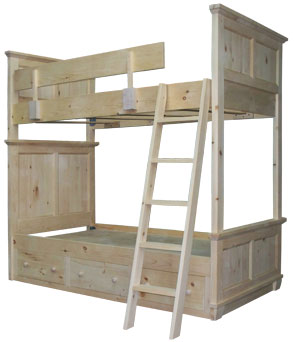 Single over single bunk bed